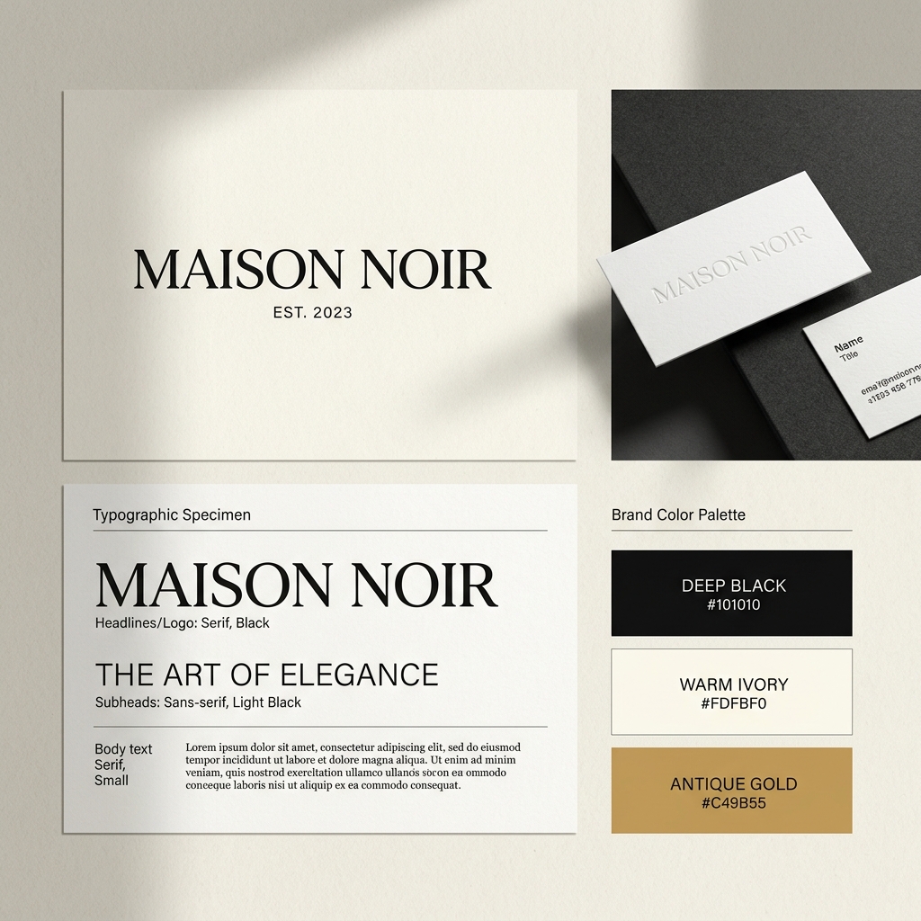 MAISON NOIR 奢侈時尚品牌識別系統設計