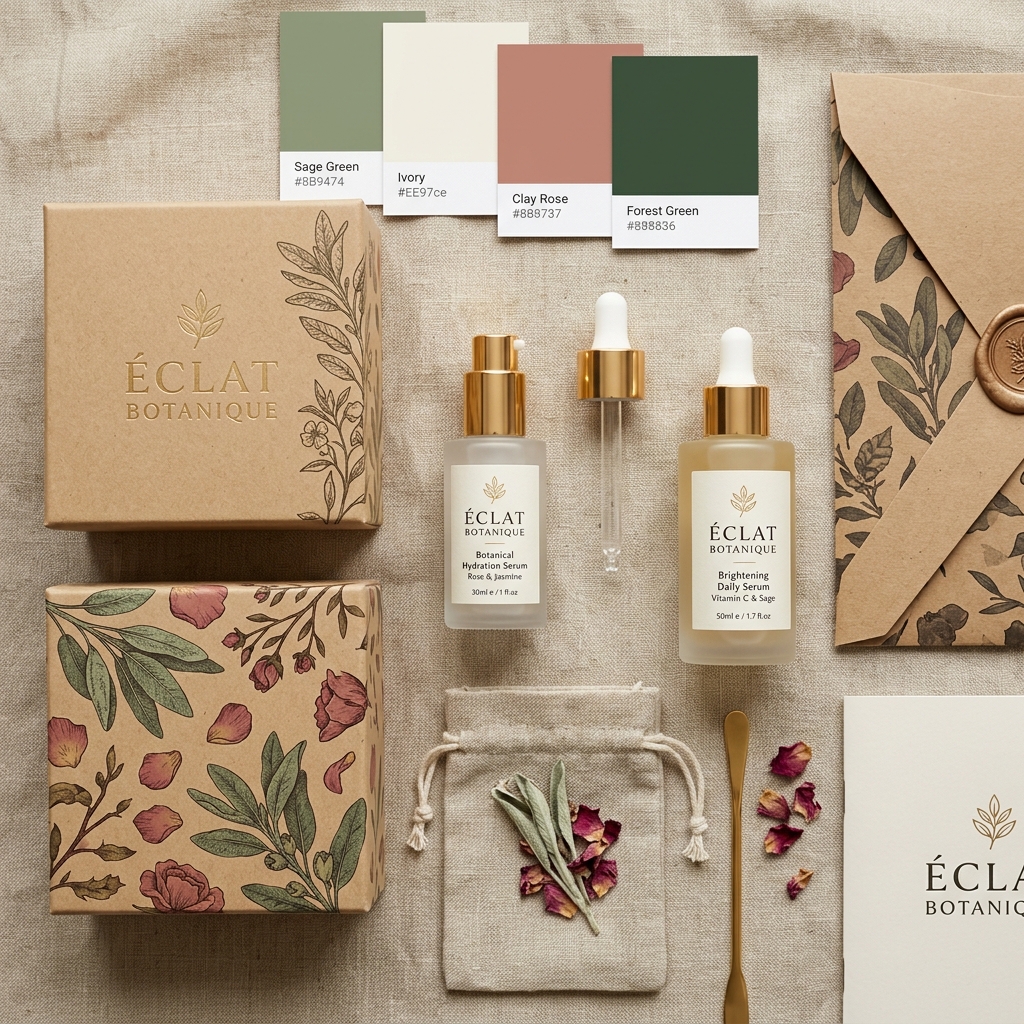 ÉCLAT BOTANIQUE 有機美妝品牌包裝設計